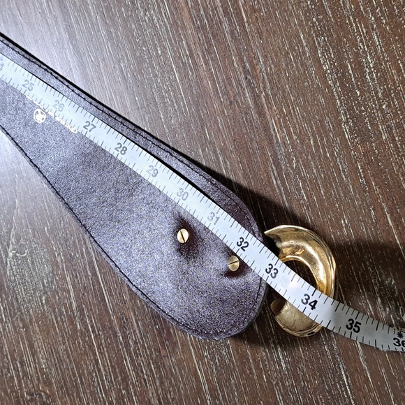 Peacock Feather Vintage 80’s Belt Gold Tone Clasp Genuine Peacock Adjustable - Picture 8 of 10